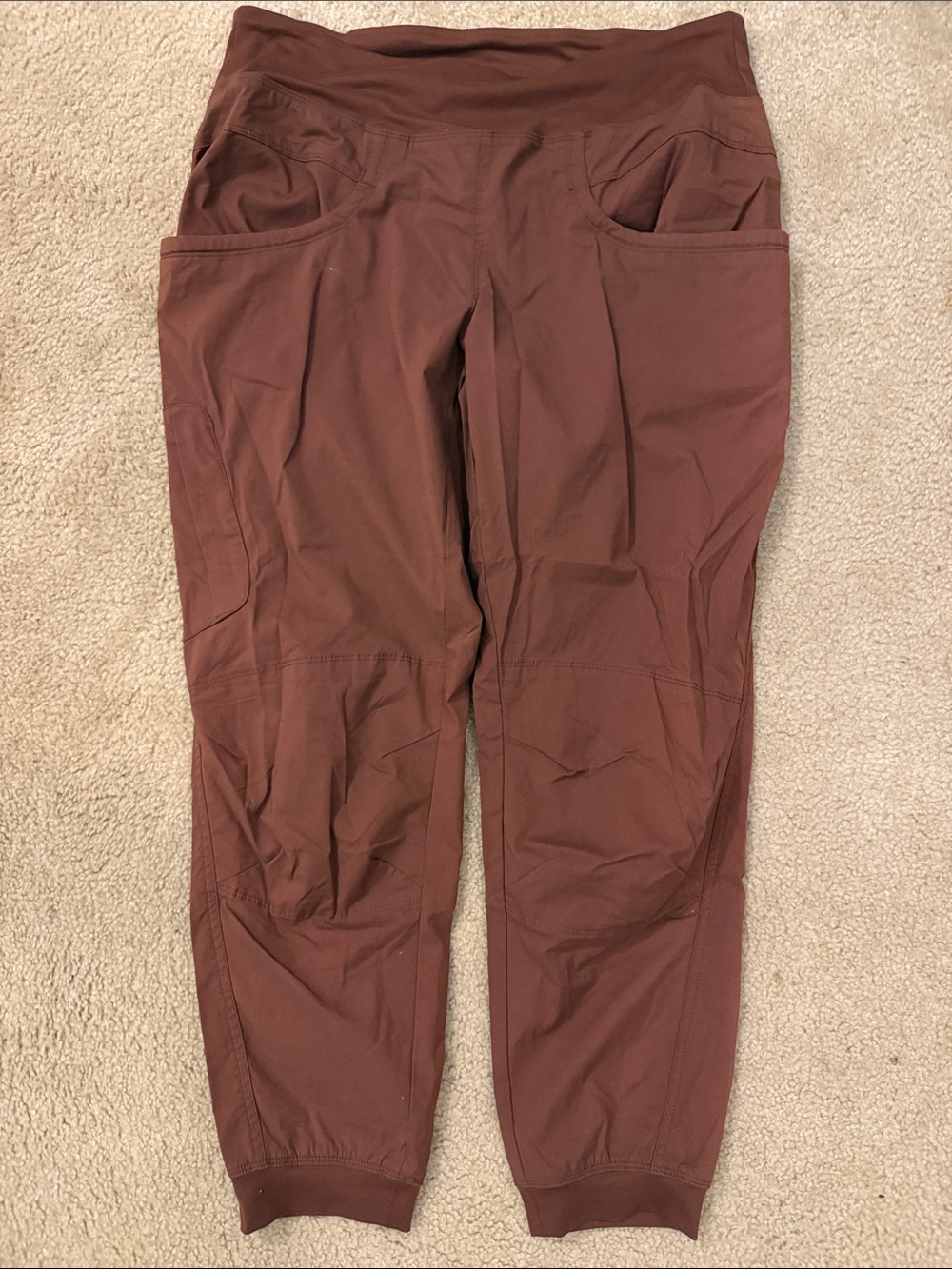 Elastic waist Rust Brown Prana Jogger Pants